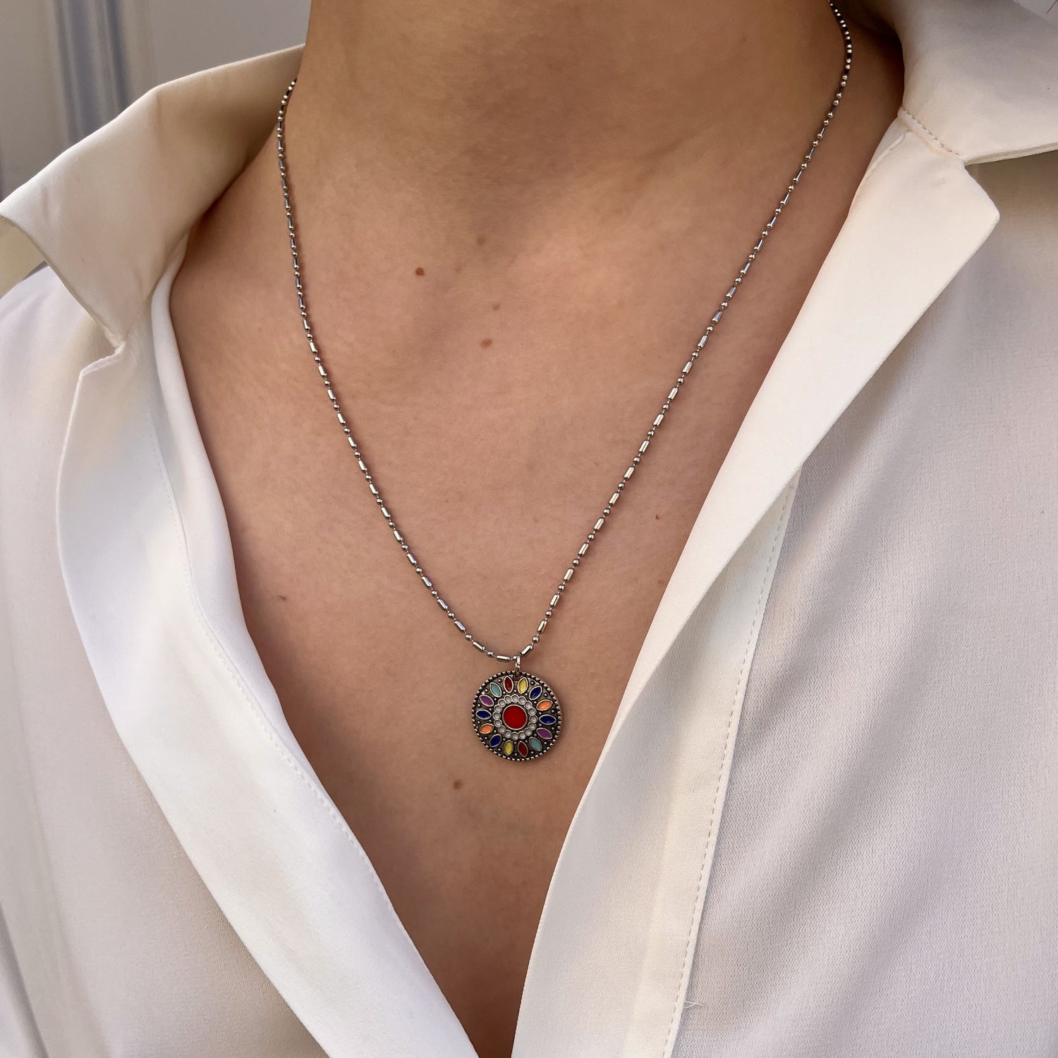 Collier canaille acier argenté 55 cm MULTI