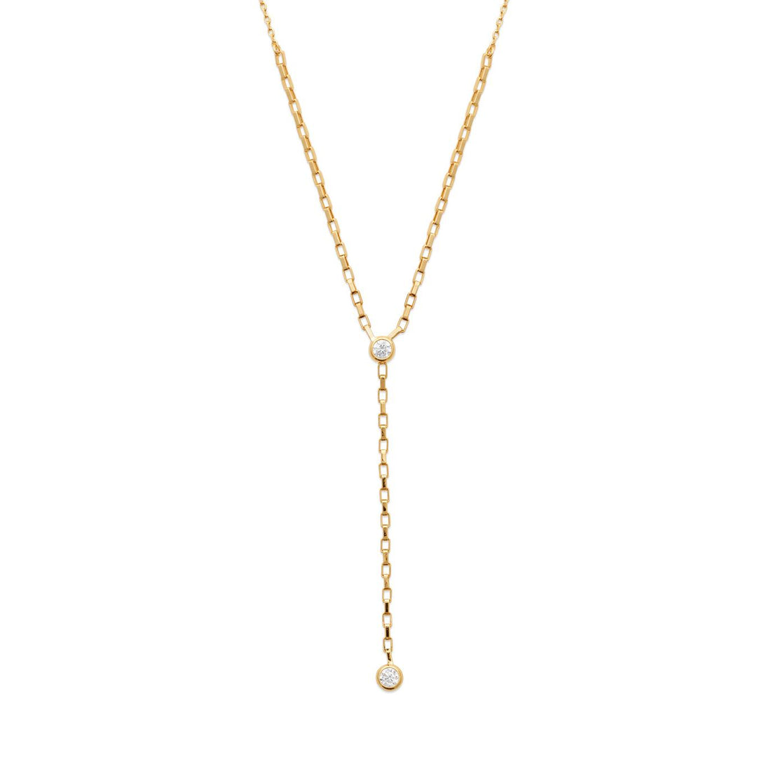 Collier cravate plaqué or &amp; brillants 