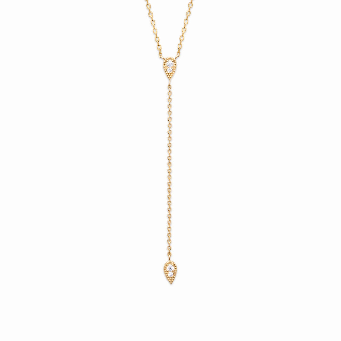 Collier cravate plaqué or &amp; brillants 