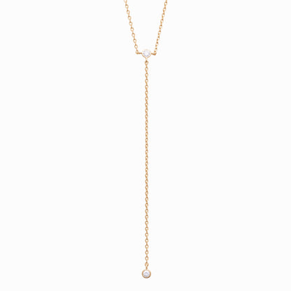 Collier cravate plaqué or & brillants 