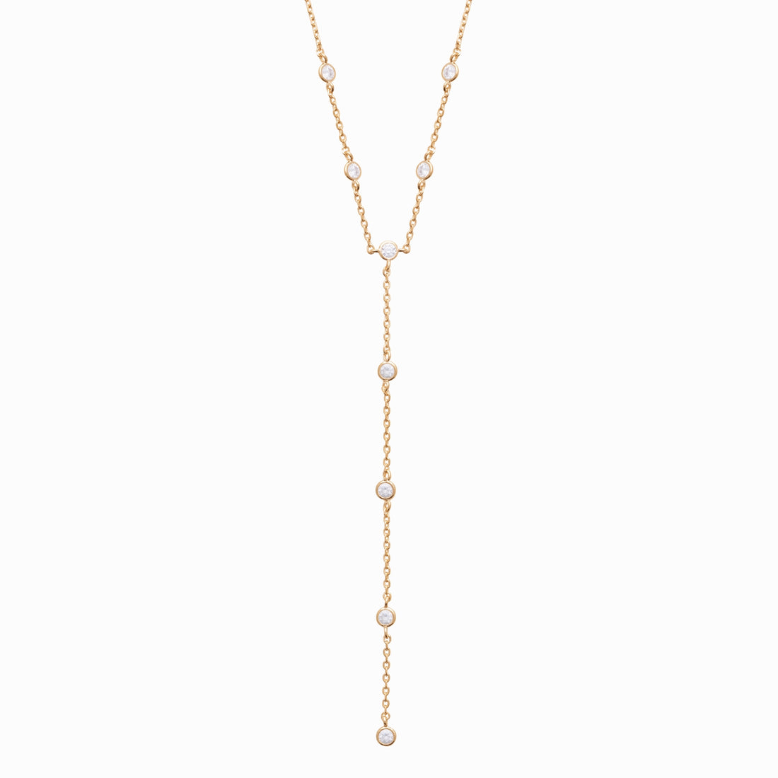 Collier cravate plaqué or &amp; brillants 