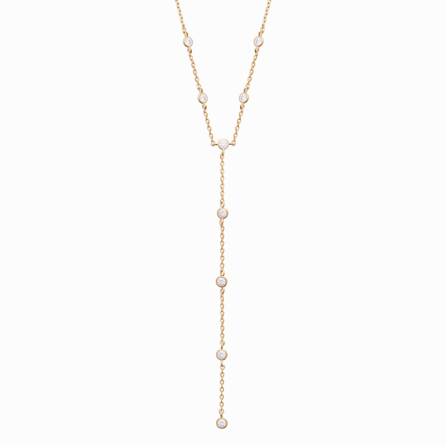 Collier cravate plaqué or &amp; brillants 