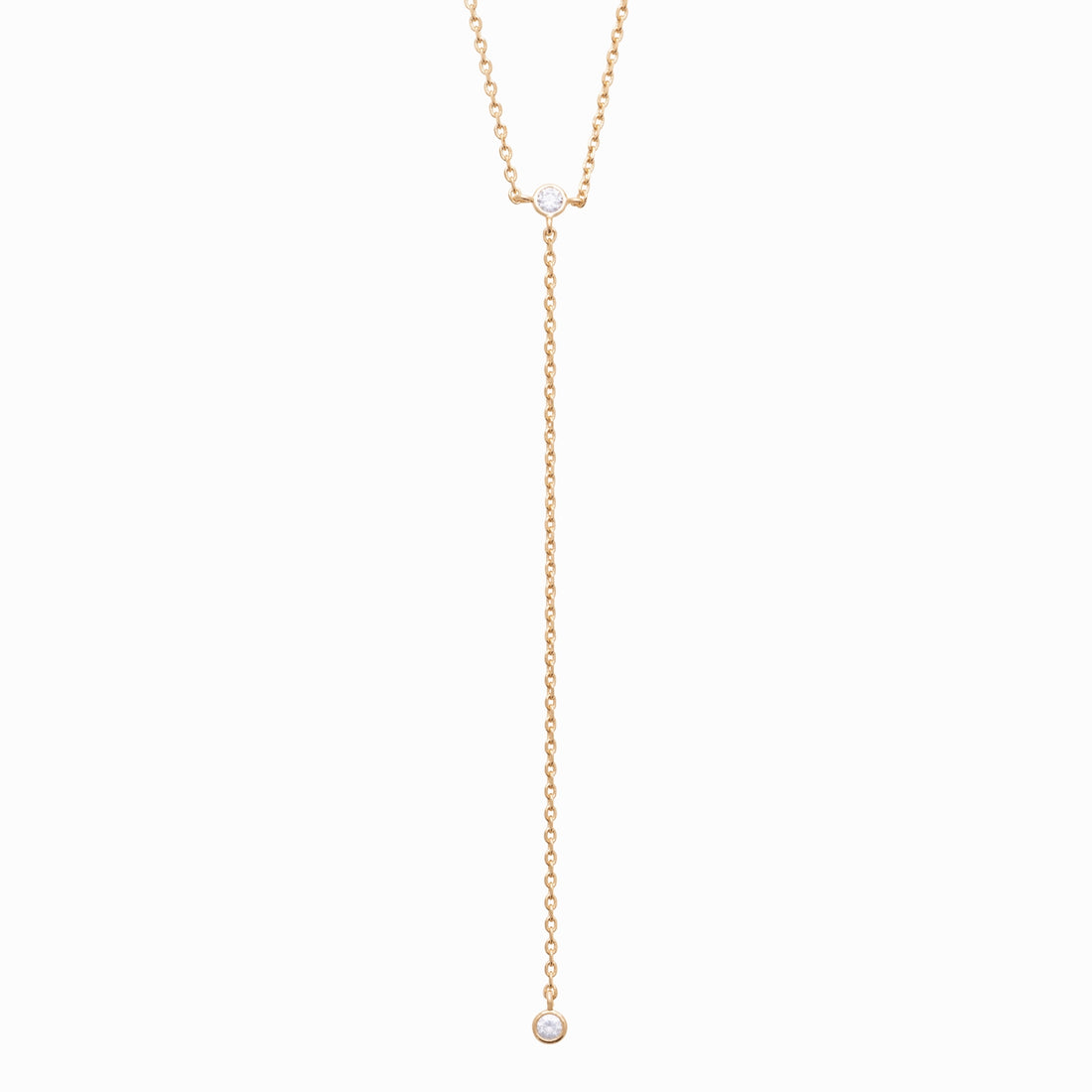 Collier cravate plaqué or - brillants 