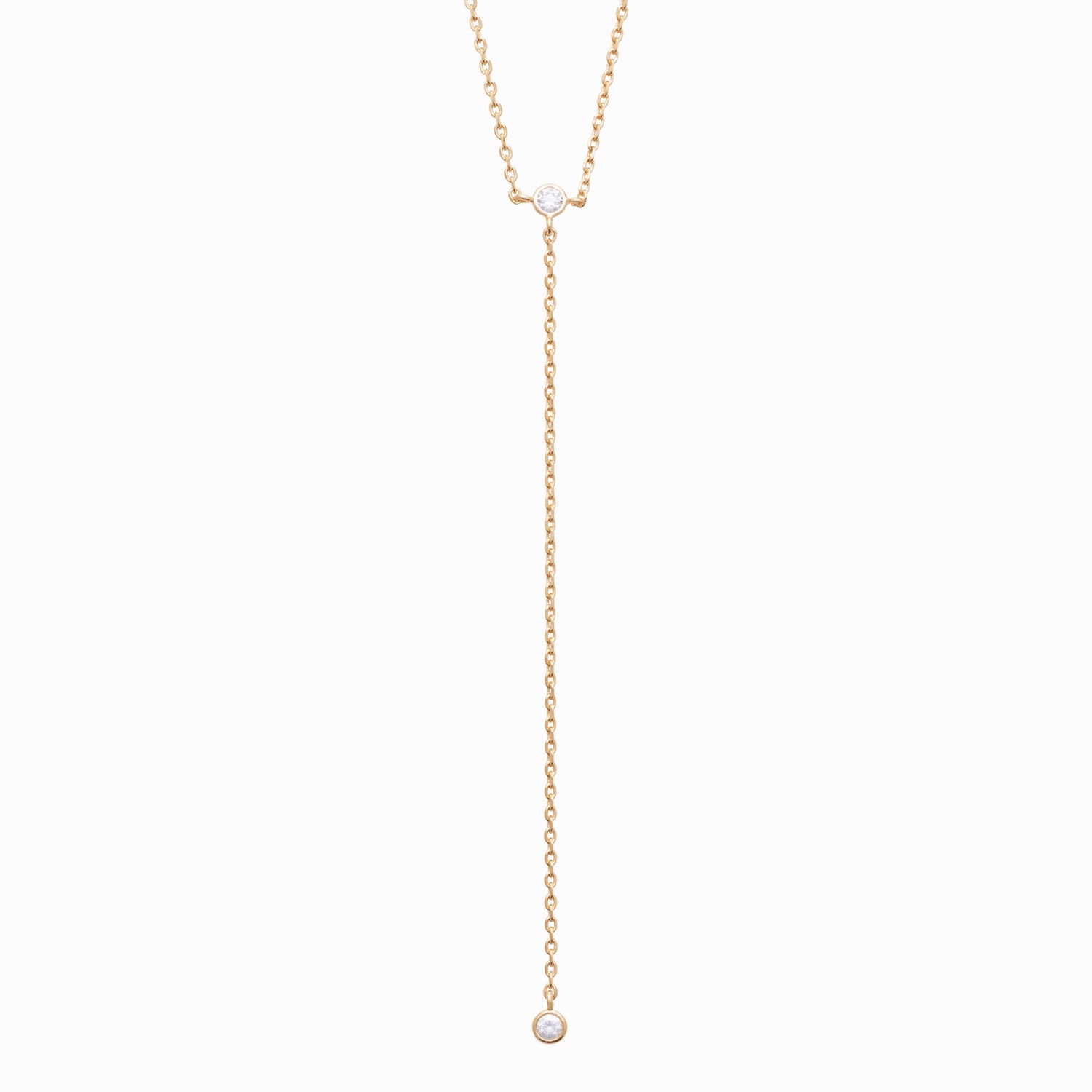 Collier cravate plaqué or - brillants 