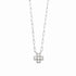 Collier croix argent rhodié & brillants 