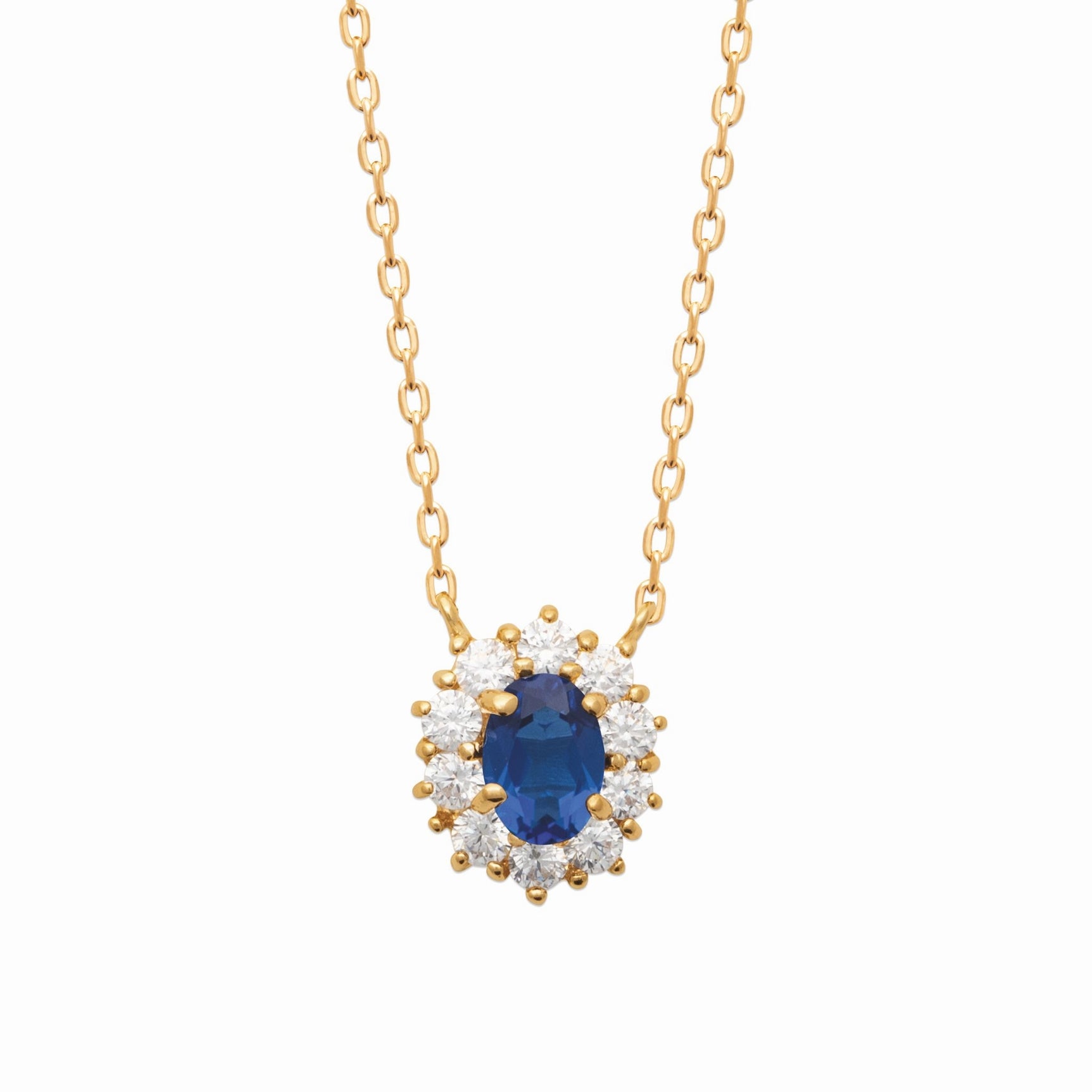 Collier diana plaqué or & brillants 