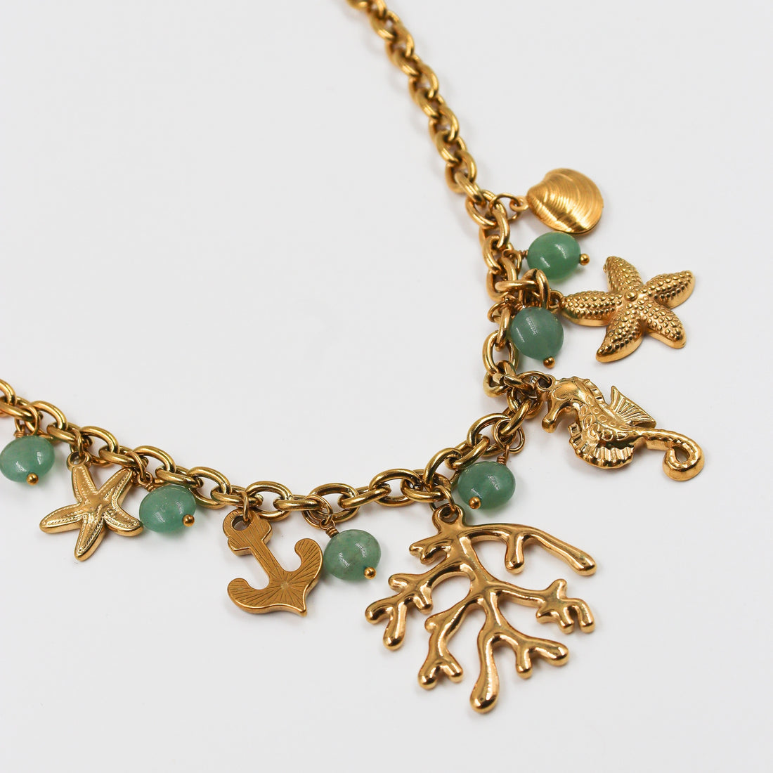 Collier doré &amp; aventurine Porto-vecchio AVENTURINE