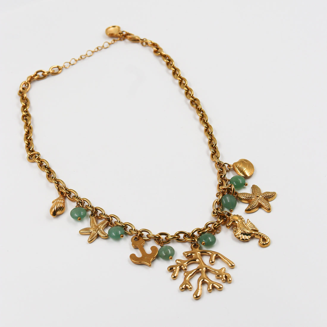 Collier doré &amp; aventurine Porto-vecchio AVENTURINE