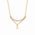 Collier double plaqué or & brillants 
