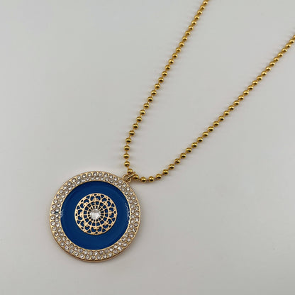 Collier émaillé Claudia - grand modèle doré ROYAL