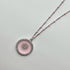 Collier émaillé Claudia - petit modèle argenté ROSE