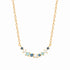 Collier en plaqué or – éclat & nuances bleutées 