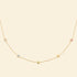 Collier fin pierres colorées - plaqué or 