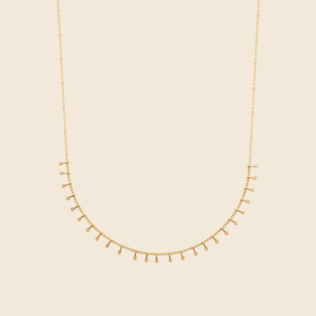 Collier pampilles plaqué or 42 cm 