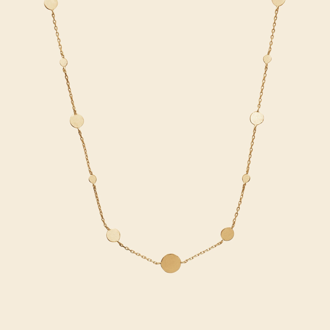 Collier pastilles plaqué or 