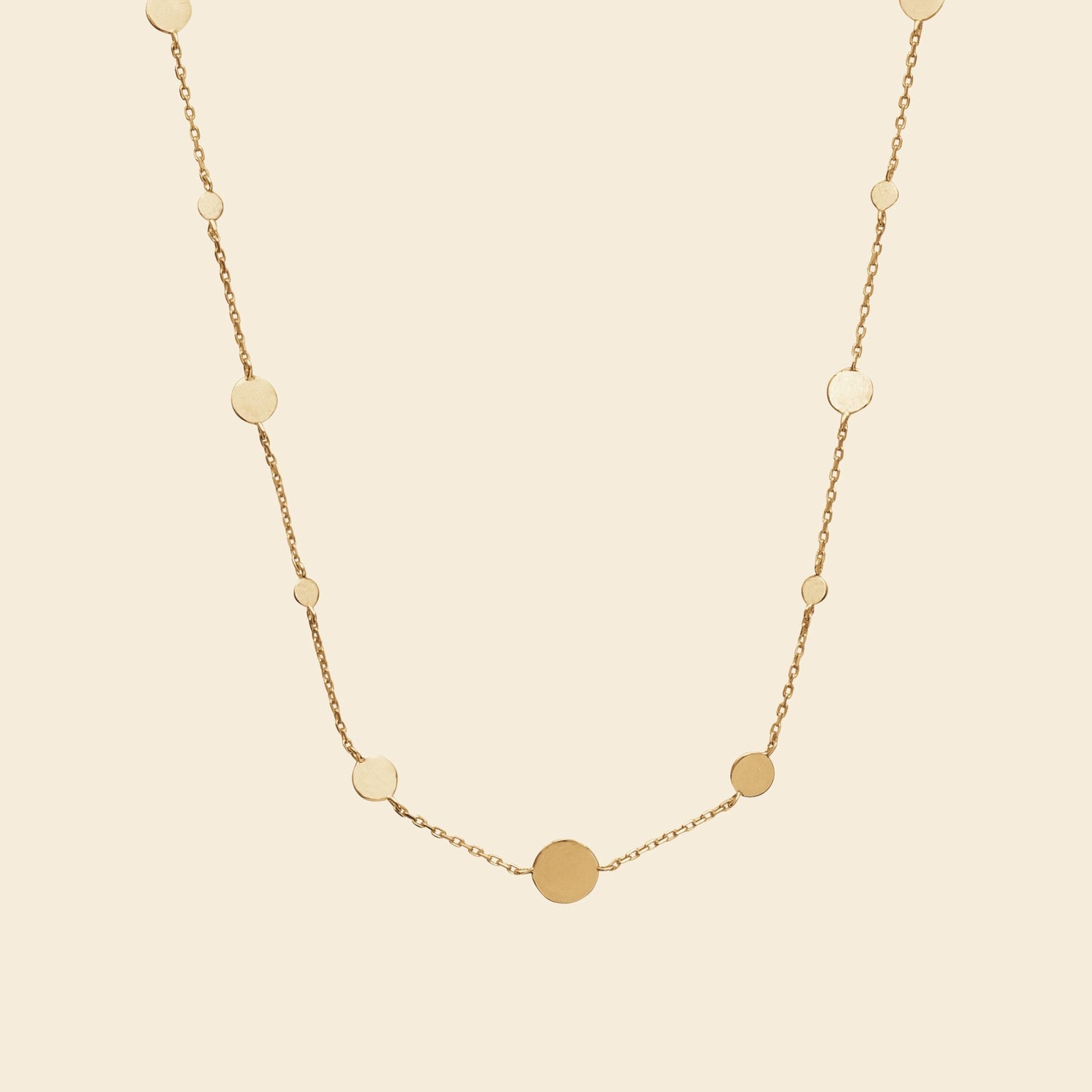 Collier pastilles plaqué or 