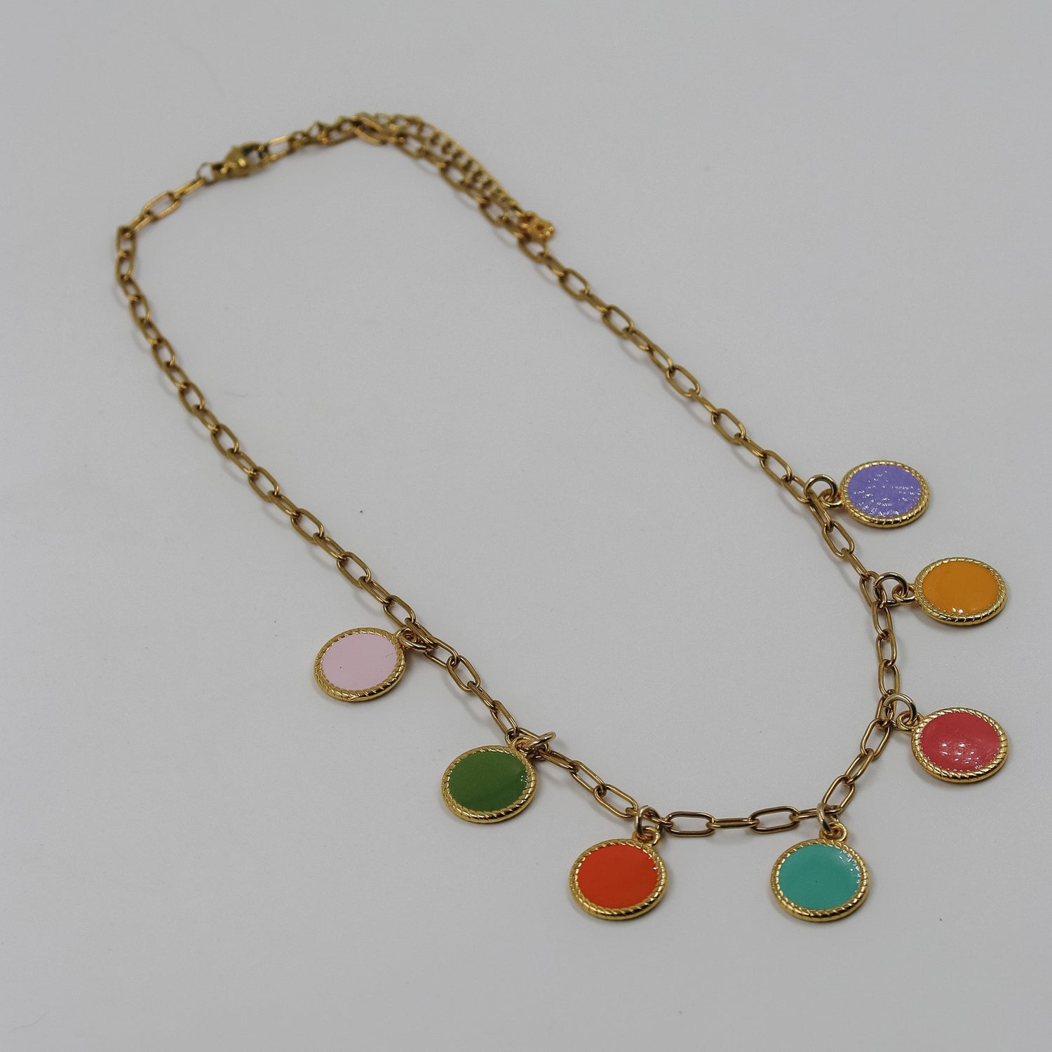 Collier pendentifs multicolore Arlequin 