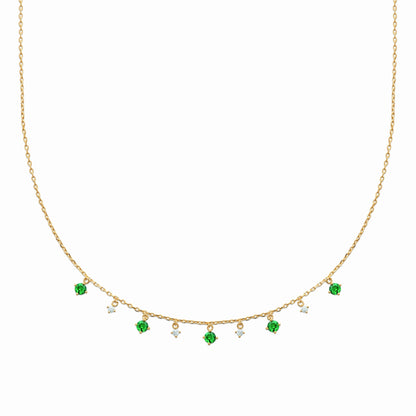 Collier pendentifs verts éclat 