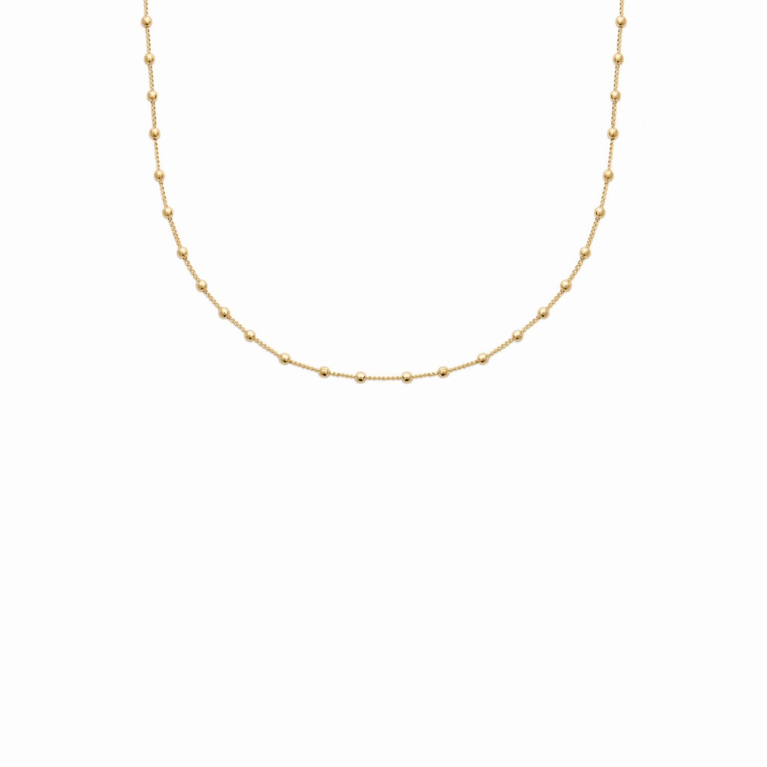 Collier perlé en plaqué or 
