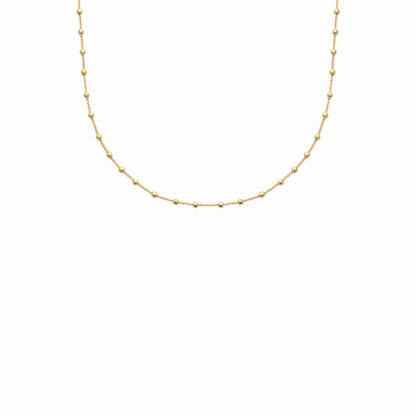 Collier perlé en plaqué or 