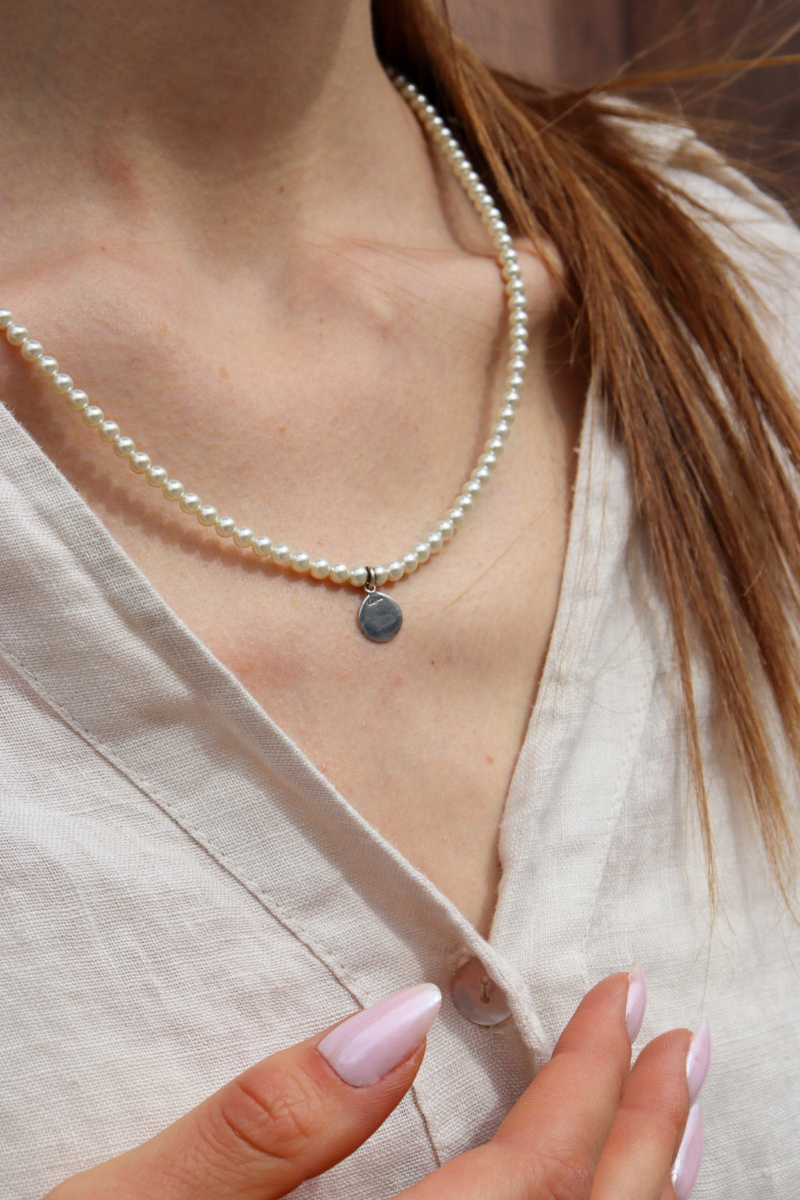 Collier perles nacrées Corinne SWARO IVOIRE