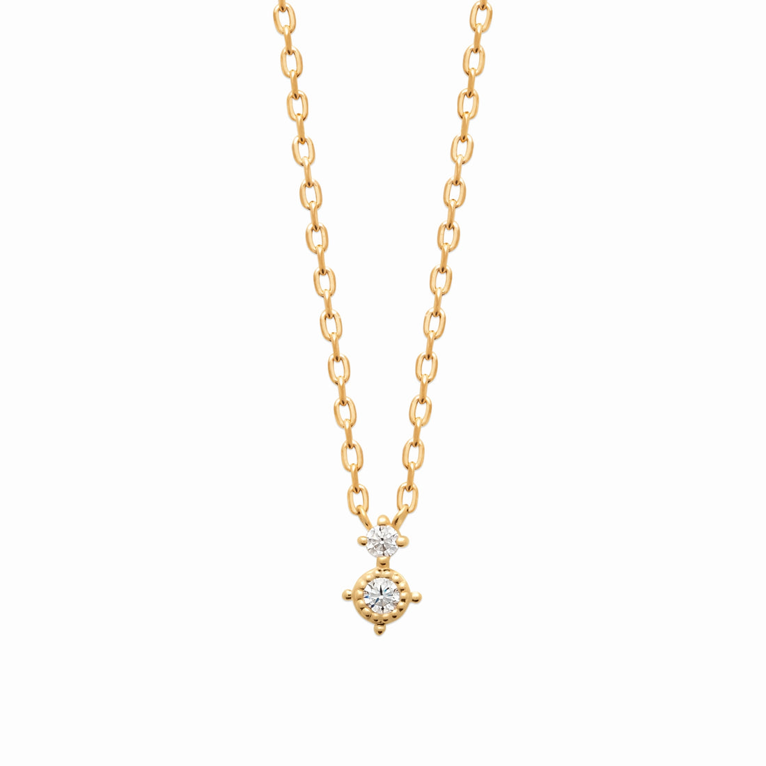 Collier plaqué or &amp; brillants 