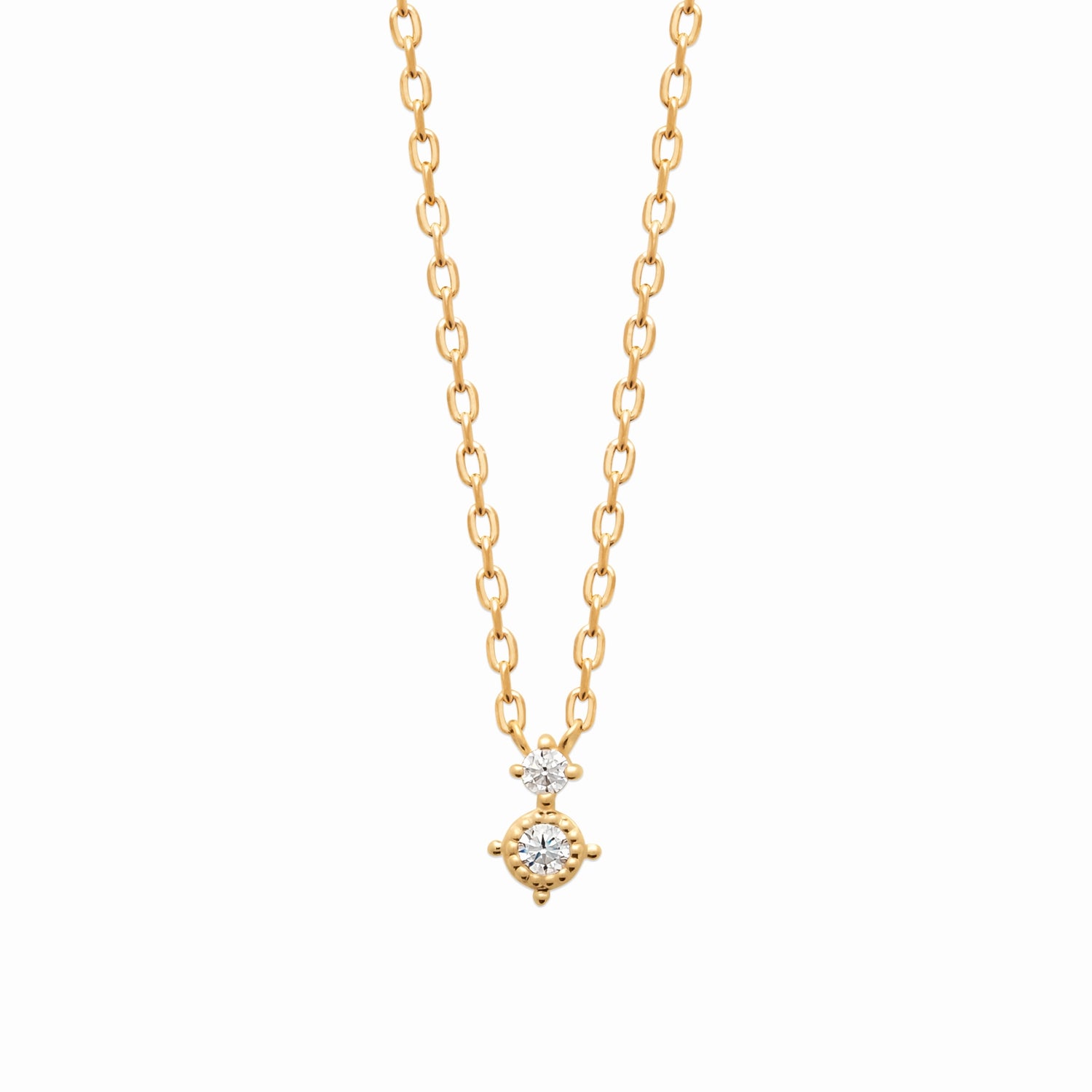 Collier plaqué or &amp; brillants 