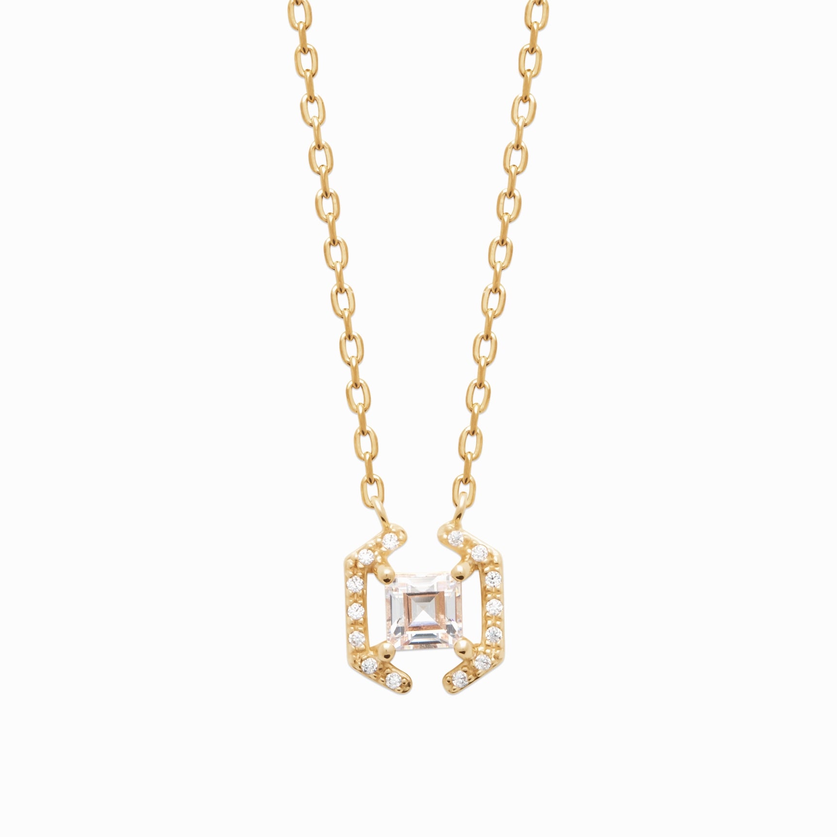 Collier plaqué or & brillants 