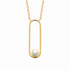 Collier plaqué or et perles 