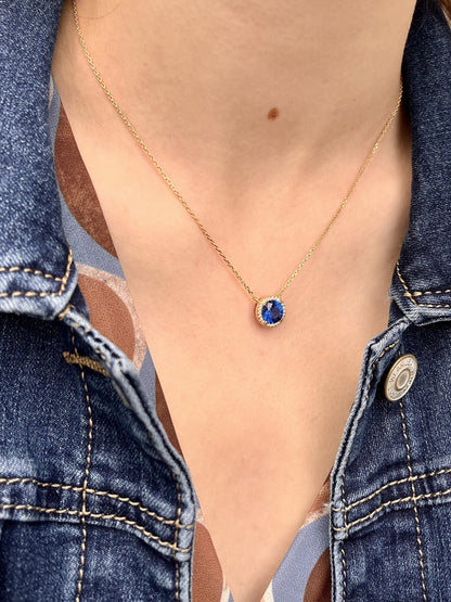 Collier plaqué or et zirconium 