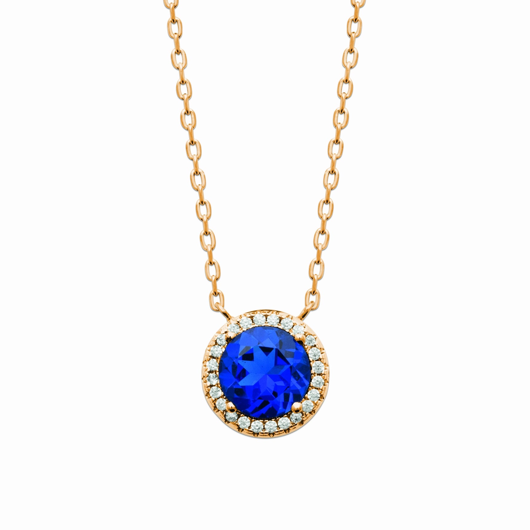 Collier plaqué or et zirconium 