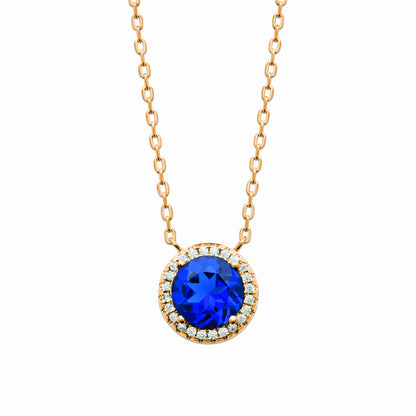 Collier plaqué or et zirconium 
