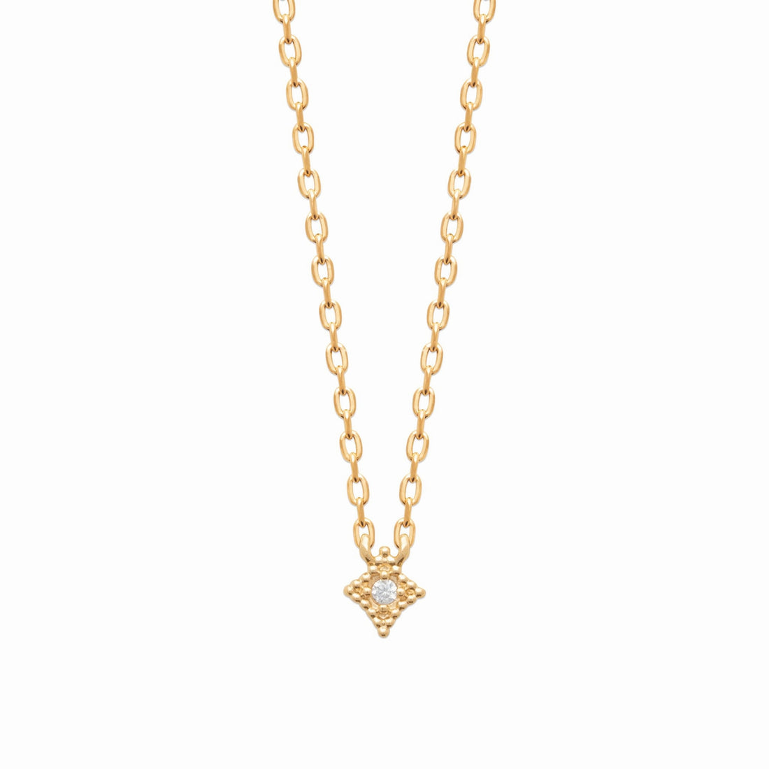 Collier plaqué or étoile &amp; brillants 