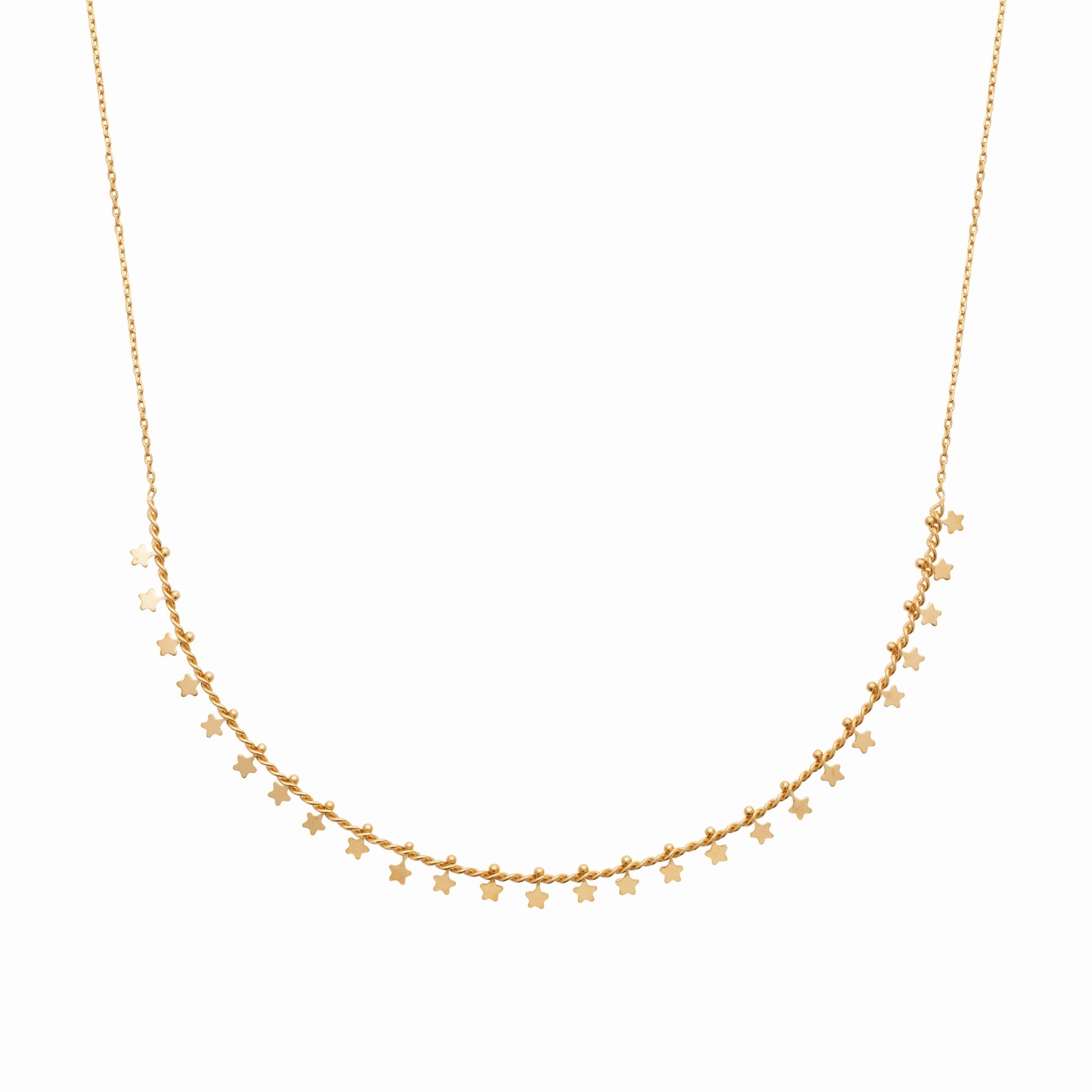 Collier plaqué or étoiles 