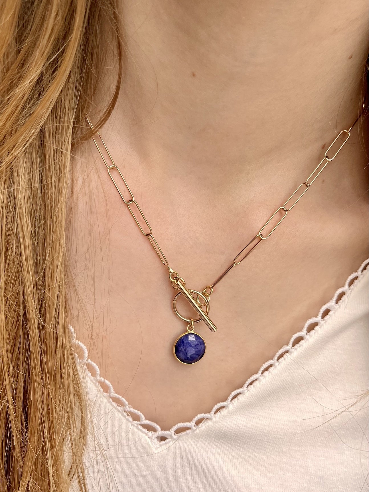 Collier plaqué or julie 13 LAPIS