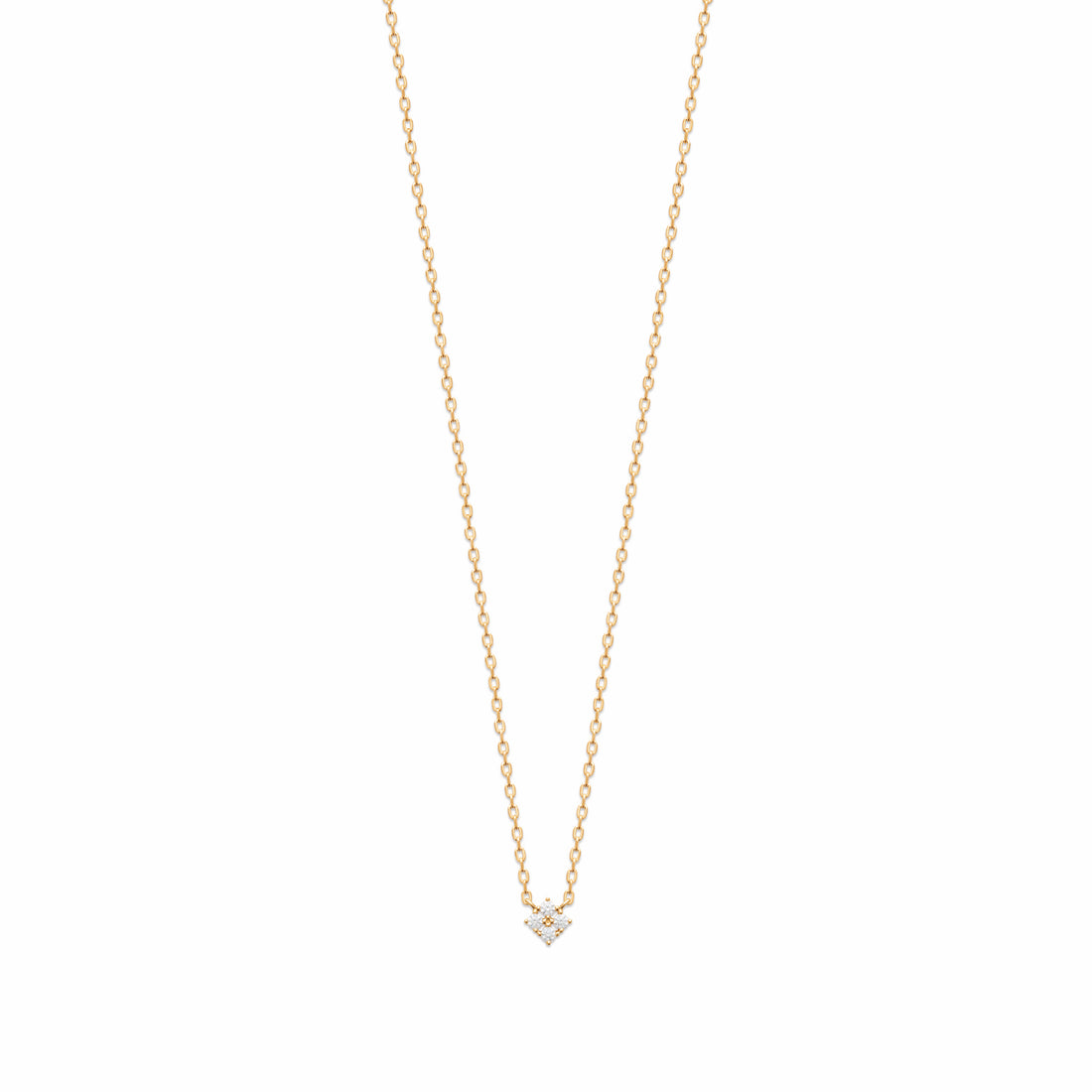 Collier plaqué or losange - éclat raffiné