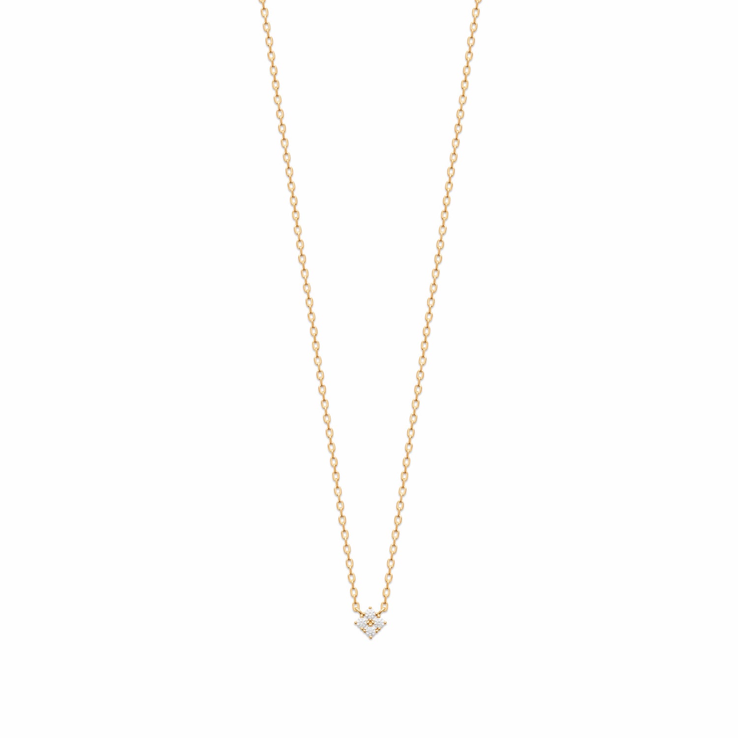 Collier plaqué or losange - éclat raffiné 