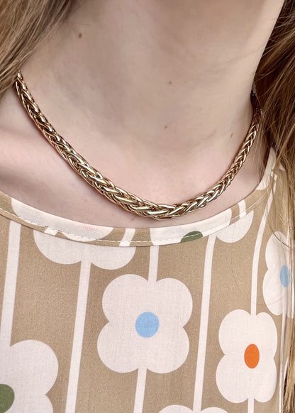 Collier plaqué or Maille palmier 