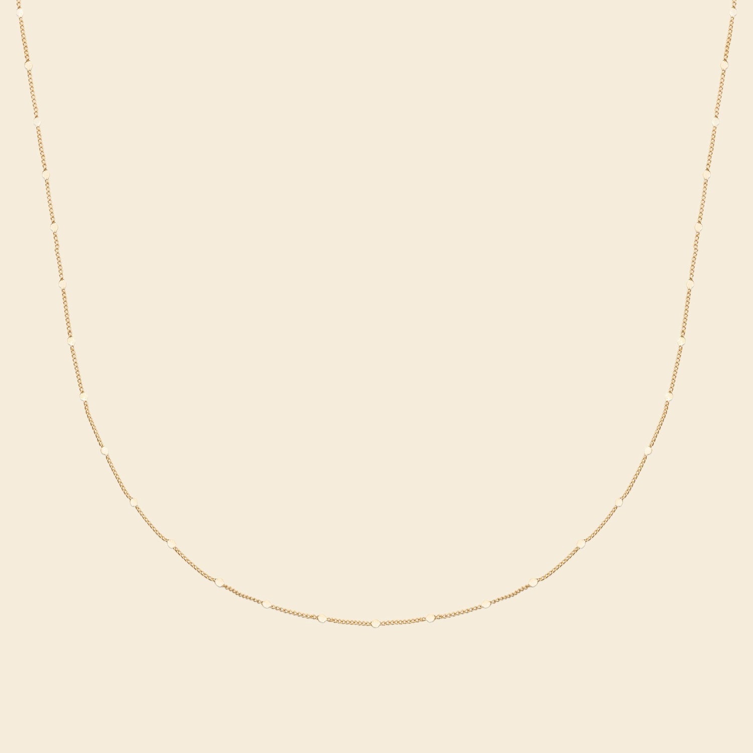 Collier plaqué or - maille perlée 