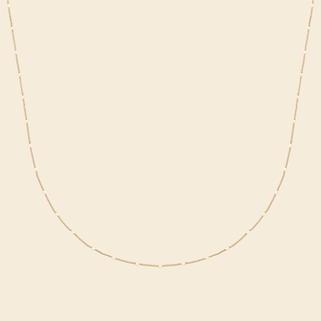 Collier plaqué or - maille perlée