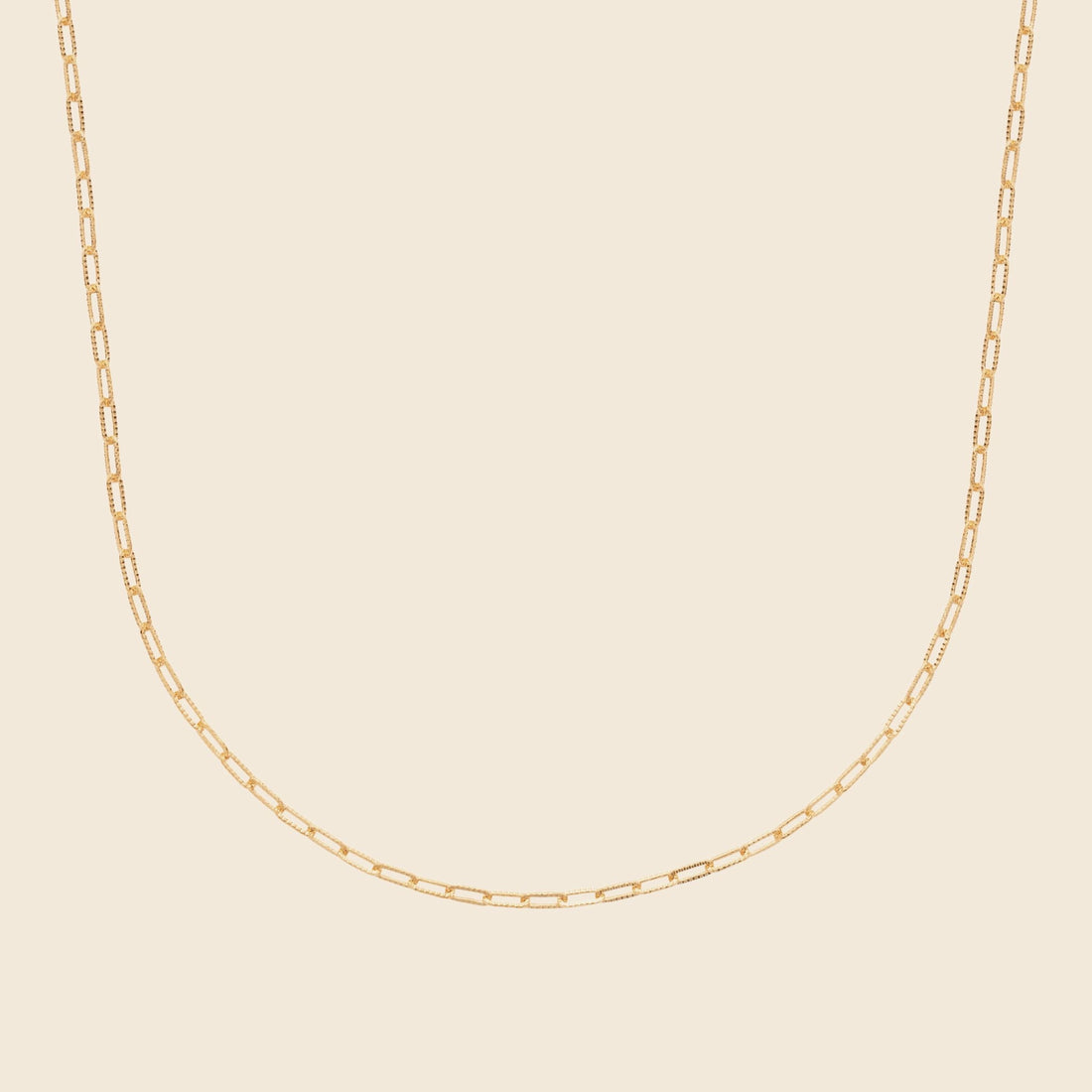 Collier plaqué or - maille rectangle 
