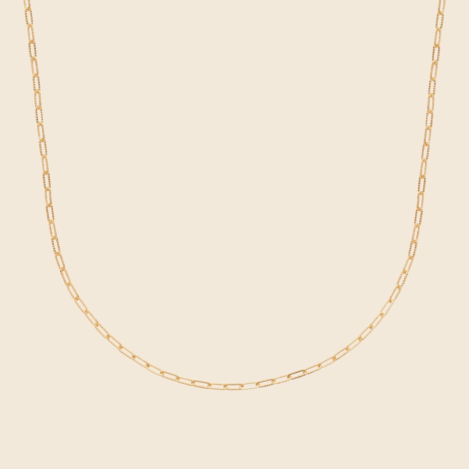 Collier plaqué or - maille rectangle 