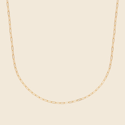 Collier plaqué or - maille rectangle 