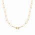 Collier plaqué or & maille trombone & mousqueton 