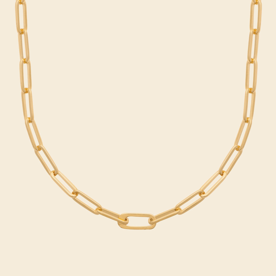 Collier plaqué or - maillons larges 