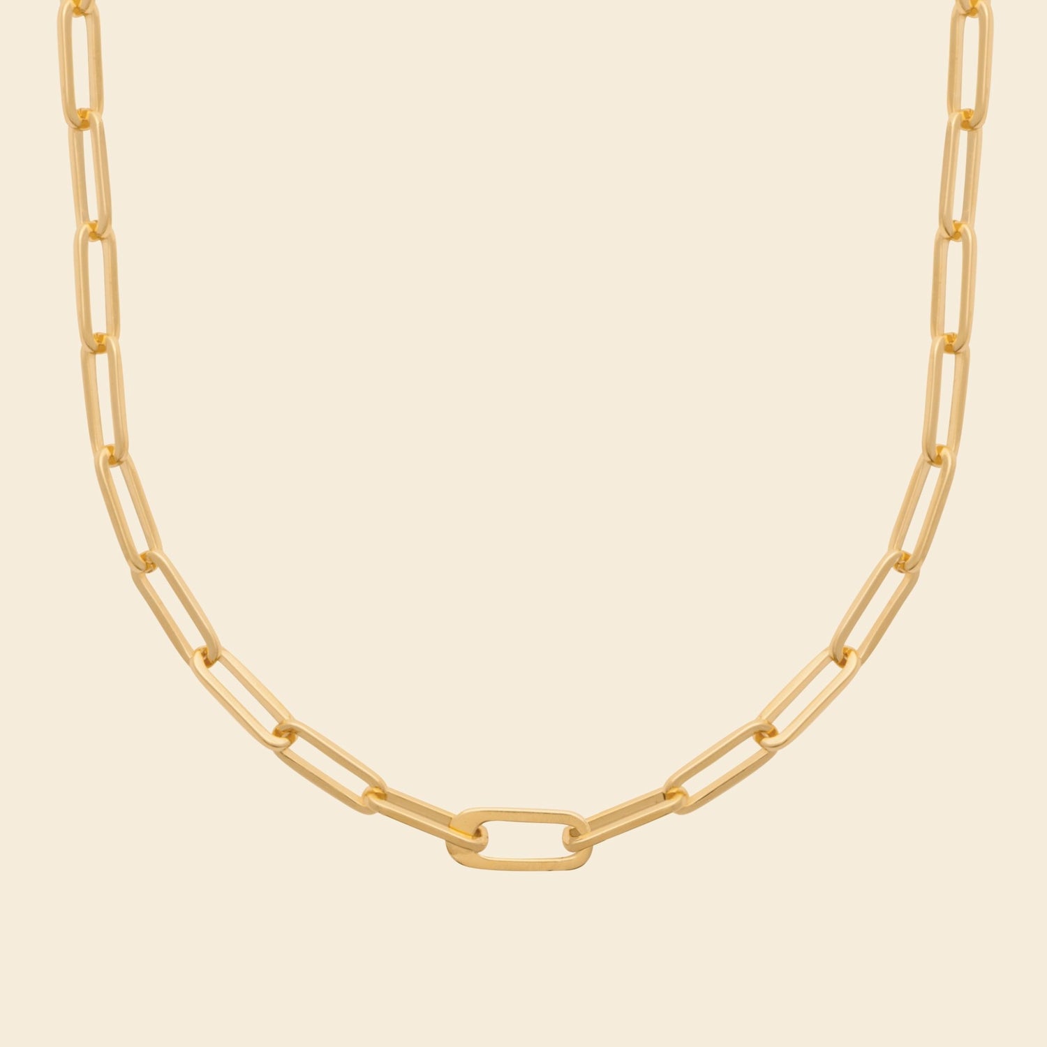 Collier plaqué or - maillons larges 