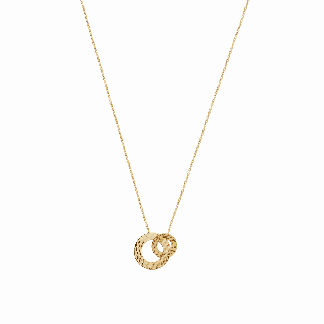 Collier plaqué or martelé 