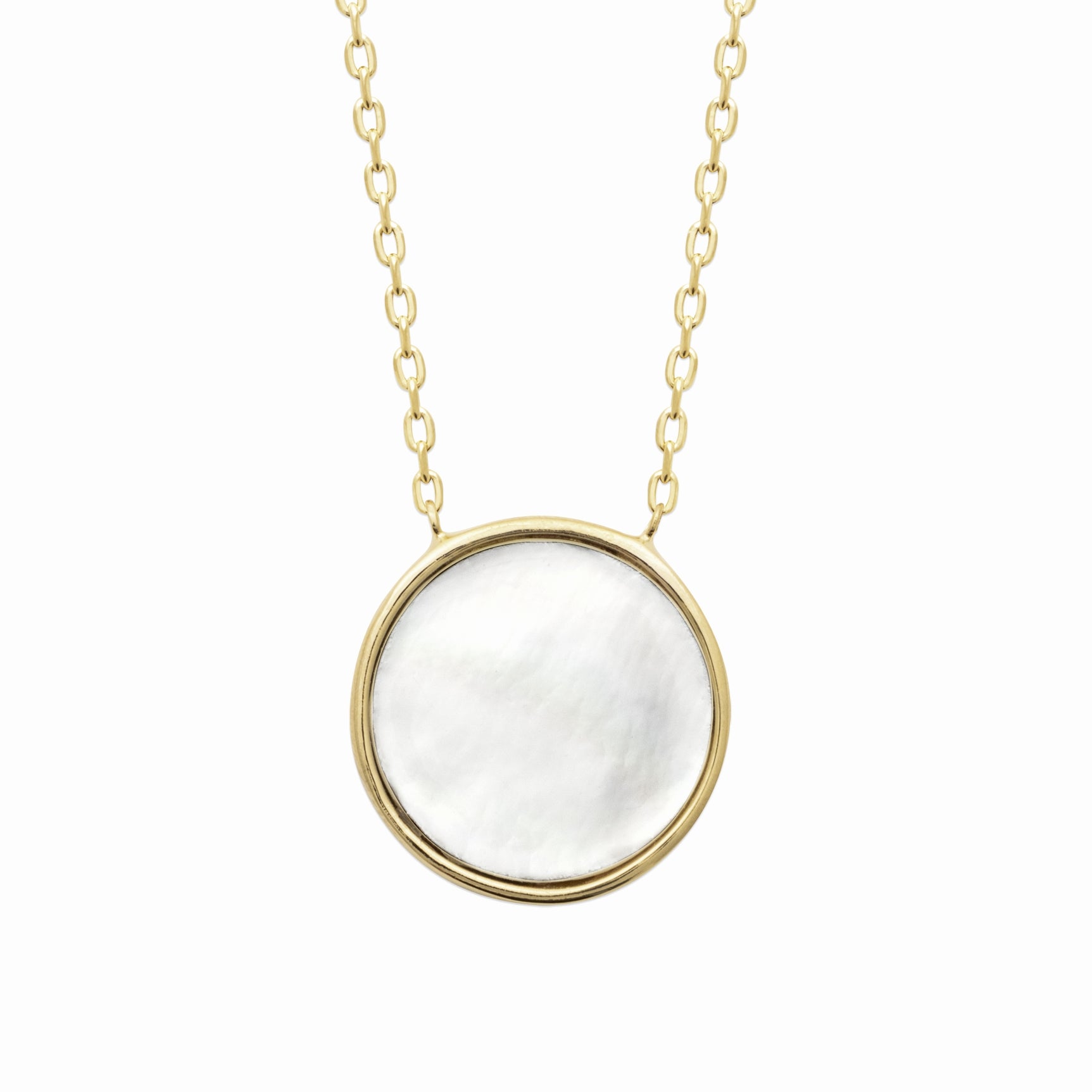 Collier plaqué or nacre 