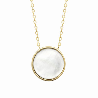 Collier plaqué or nacre 