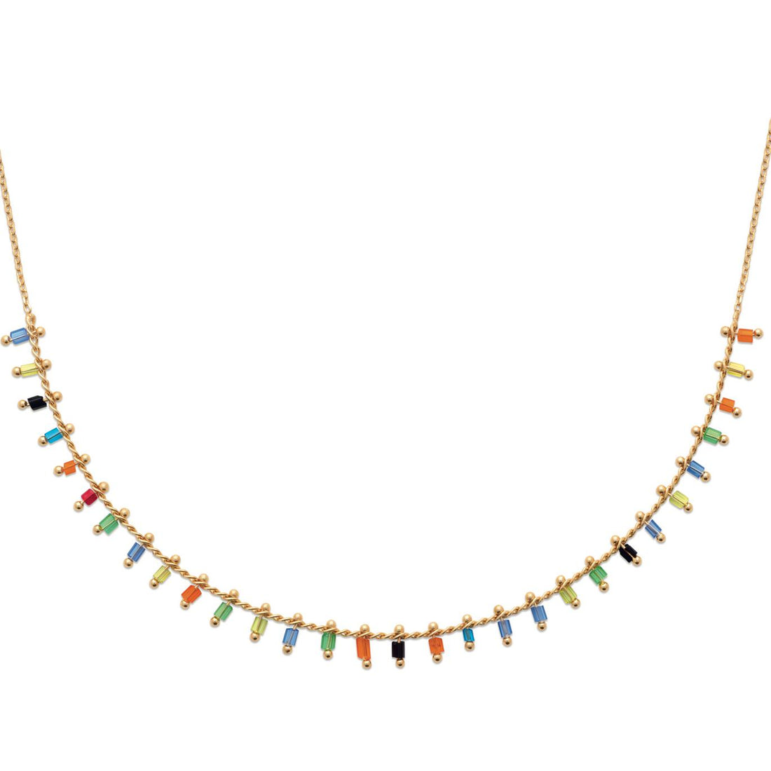 Collier plaqué or pampilles 